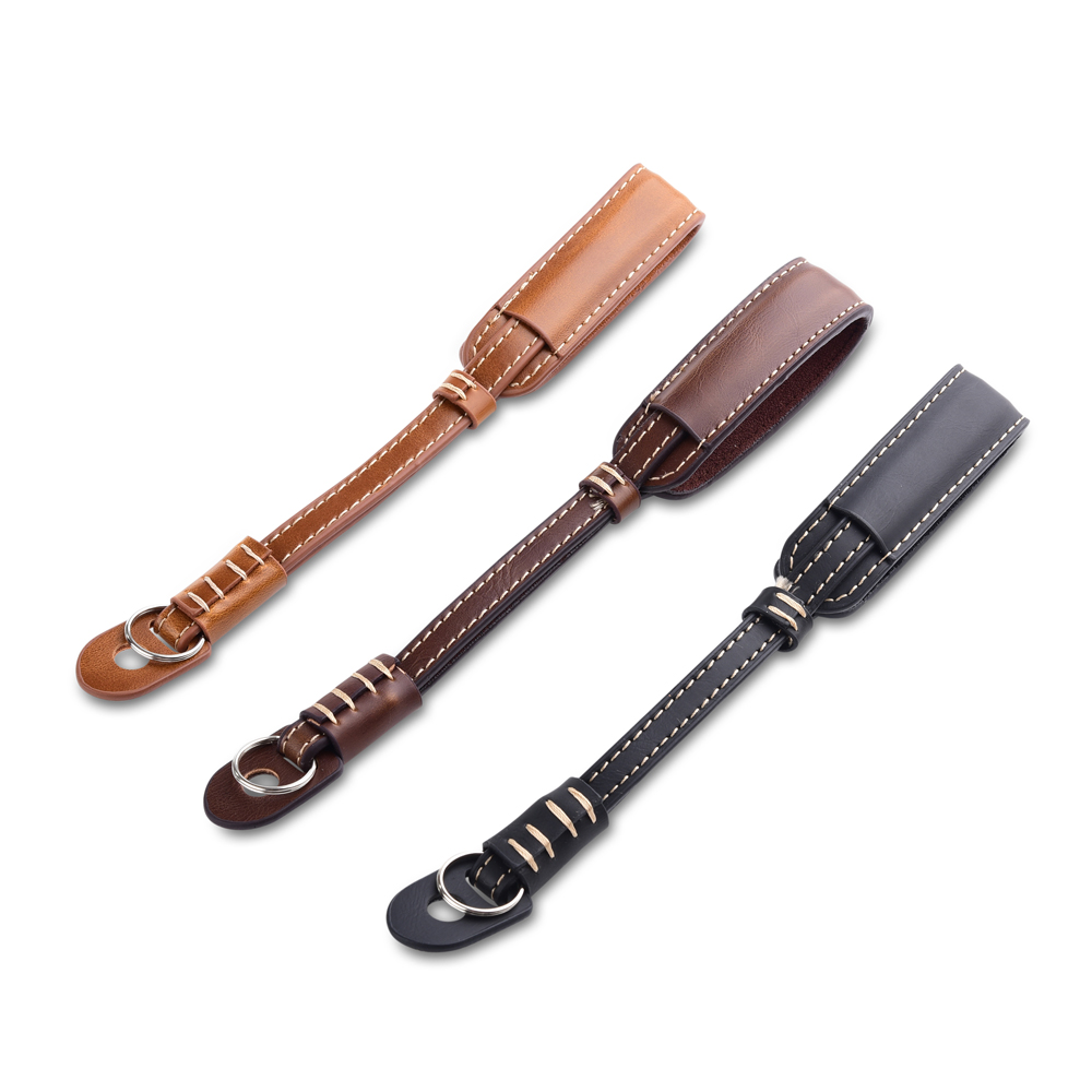 Camera Strap Leather - กล้องหนังสายรัดข้อมือ Grip แหวนโลหะสําหรับ Panasonic Lumix S5