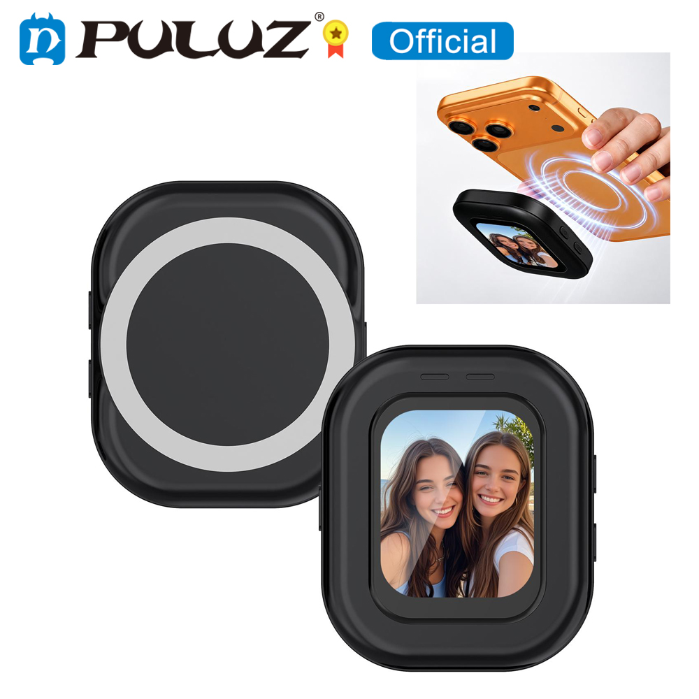 Photography Zoom - หน้าจอแสดงผลสำหรับถ่ายวิดีโอเซลฟี่แบบแม่เหล็ก PULUZ ใช้งานร่วมกับ iOS Android HarmonyOS