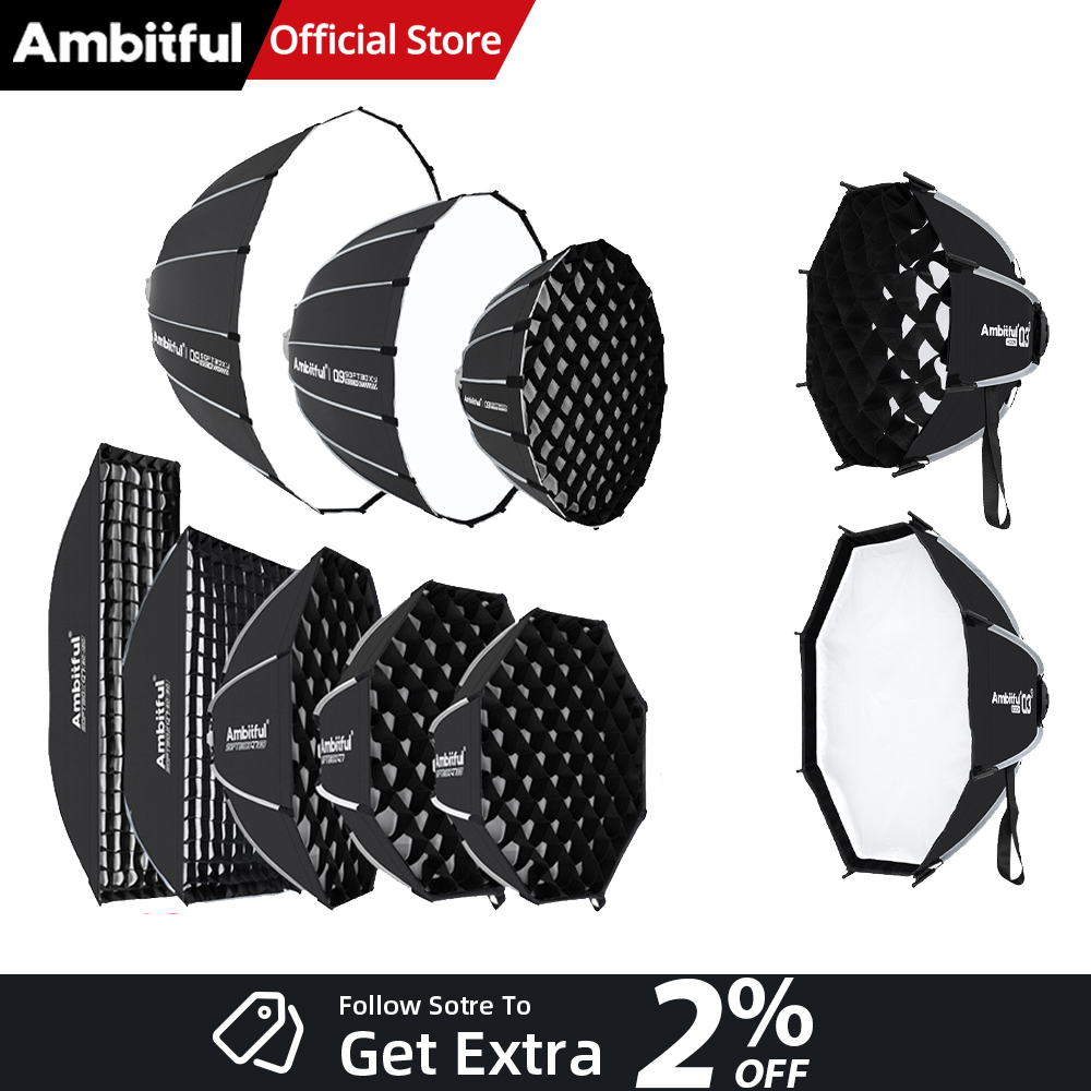 Beauty Dish Softbox - ซอฟต์บ็อกซ์แบบปลดเร็ว AMBITFUL รุ่น Q3/Q7/Q9 ขนาด 40