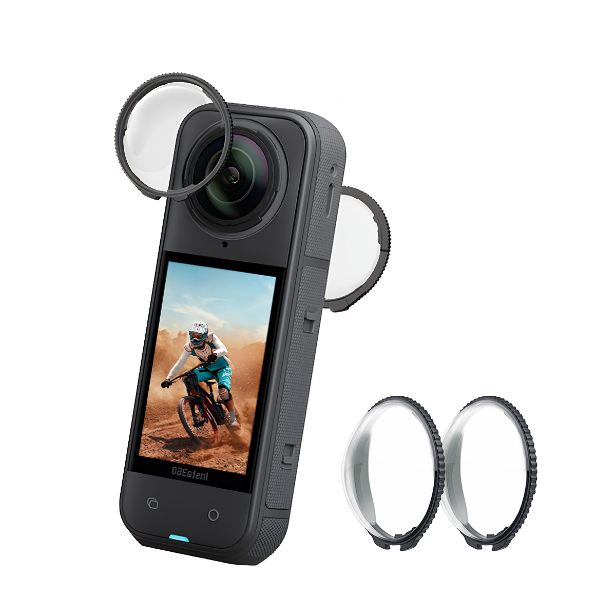 Insta360 Camera X3 - ฟิลเตอร์ UV เลนส์คู่สำหรับอินสตา 360 วัน X5/X4/X3/X2，กันรอยขีดข่วนและกันน้ำ，ติดตั้งง่าย,
