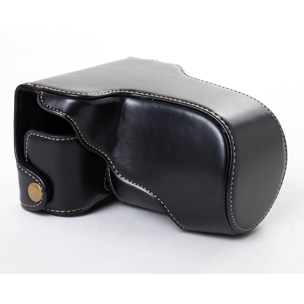 Camera Strap Leather - กระเป๋ากล้องหนัง PU พร้อมซองใส่เลนส์สำหรับกล้อง Fujifilm X-A3/X-A10/X-A5 พร้อมสายคล้อง,