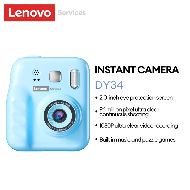 Photography Zoom - กล้องถ่ายรูปพิมพ์ภาพทันทีสำหรับเด็ก Lenovo Color Printing Camera ความจุ