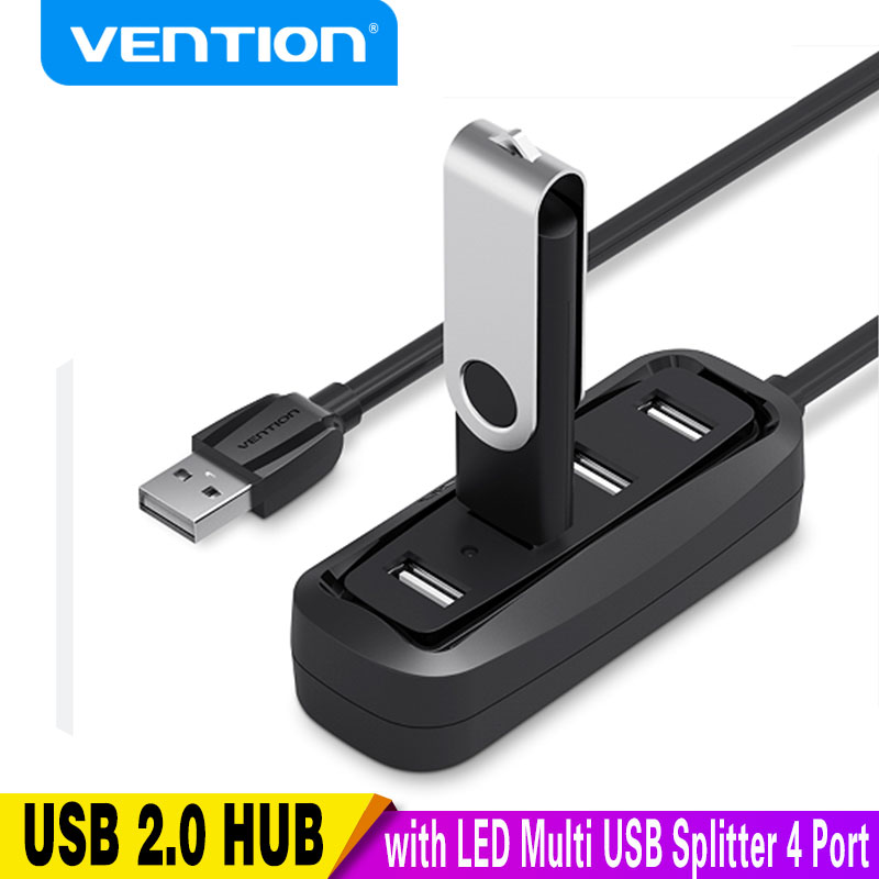 Photography Kit Xiaomi - Vention ฮับ2.0 USB 4พอร์ตพร้อมตัวแยก USB LED