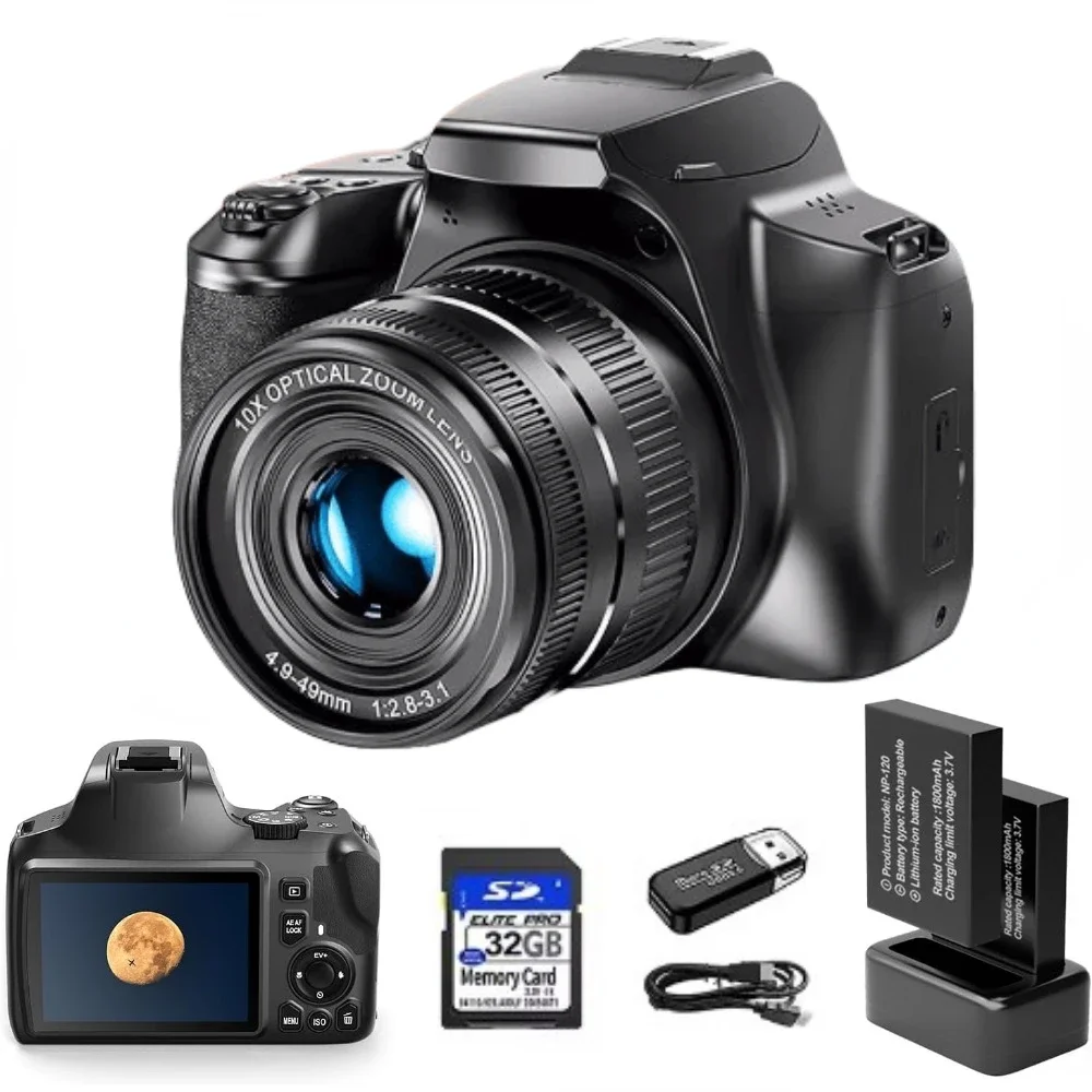 Photography Zoom - กล้องดิจิตอล 4K สําหรับถ่ายภาพ 10X Optical Zoom