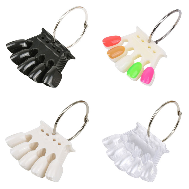 Color Checker Card - 4สีเท็จเล็บเคล็ดลับการปฏิบัติแผนภูมิอะคริลิคเจลPaletteล้อเครื่องมือออกแบบพัดลมการ์ดสี