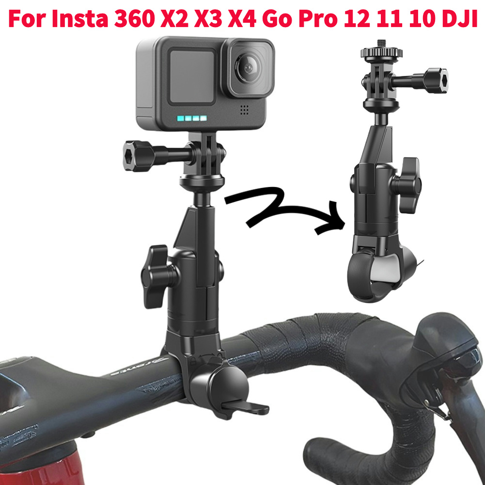 Insta360 Camera X3 - ที่ยึดแฮนด์จักรยานรถจักรยานยนต์หมุนได้360ที่จับกล้องติดจักรยานรถจักรยานยนต์สำหรับ Insta 360 X2 X3 X4