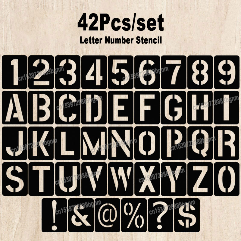42 ชิ้นชุดพลาสติก Hollowed ตัว - Photography Font บทวิจารณ์และราคา