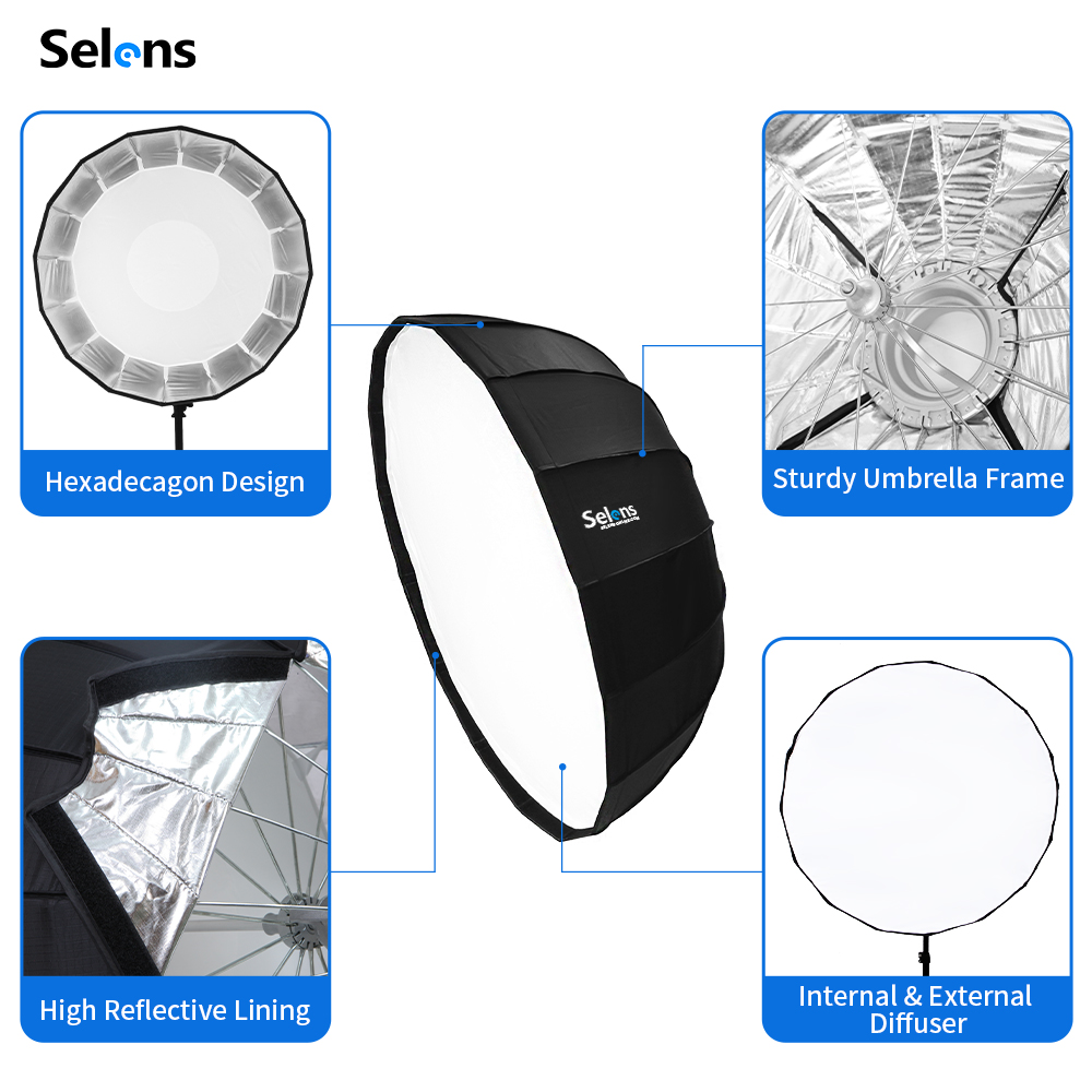 Selens 85ซม.ร่มเรดาร์ Softbox  - Beauty Dish Softbox บทวิจารณ์และราคา