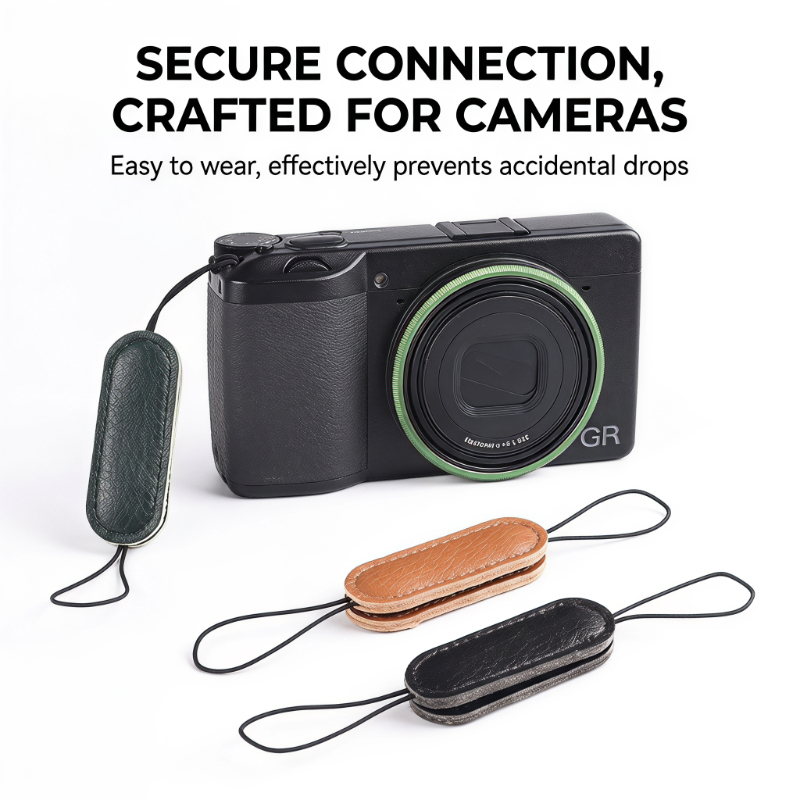 สายคล้องนิ้วมือหนังแท้สำหรับกล - Camera Strap Leather บทวิจารณ์และราคา