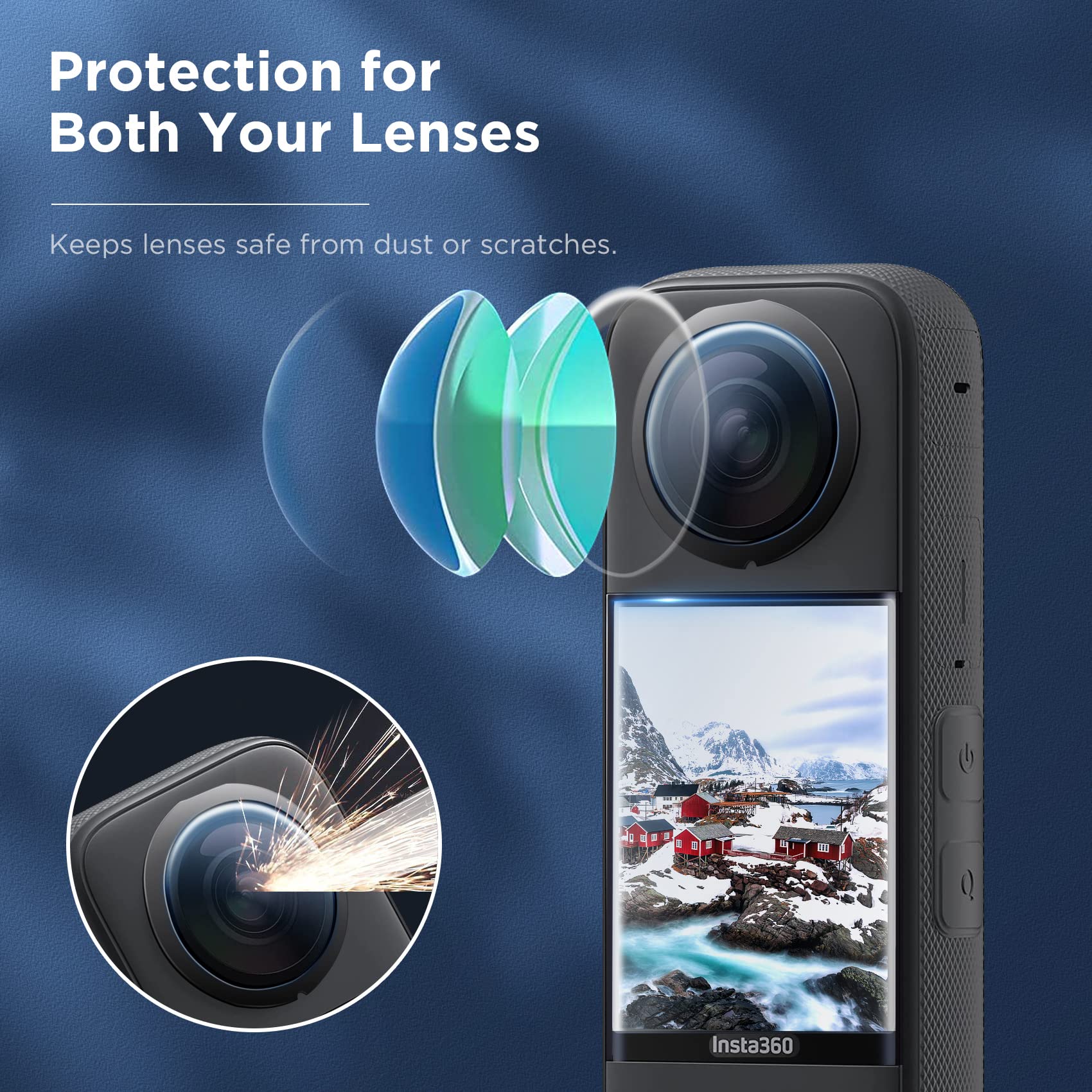 เลนส์สําหรับ Insta360 X3 อุปกร - Insta360 Camera X3 บทวิจารณ์และราคา