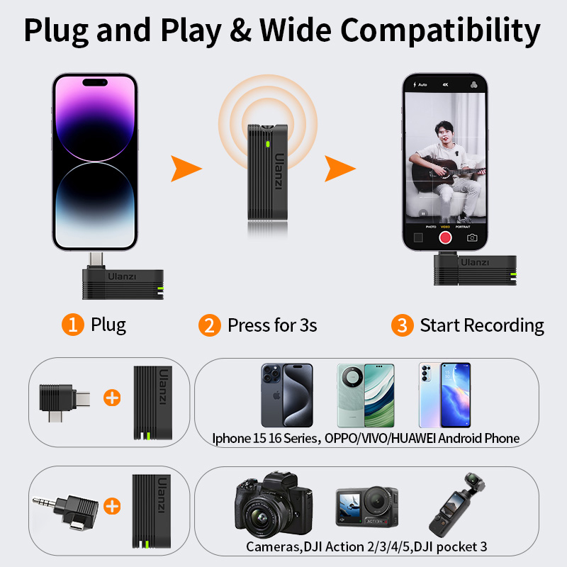 Ulanzi A100 ไมโครโฟนสมาร์ทโฟนไ - Photography Kit Xiaomi บทวิจารณ์และราคา