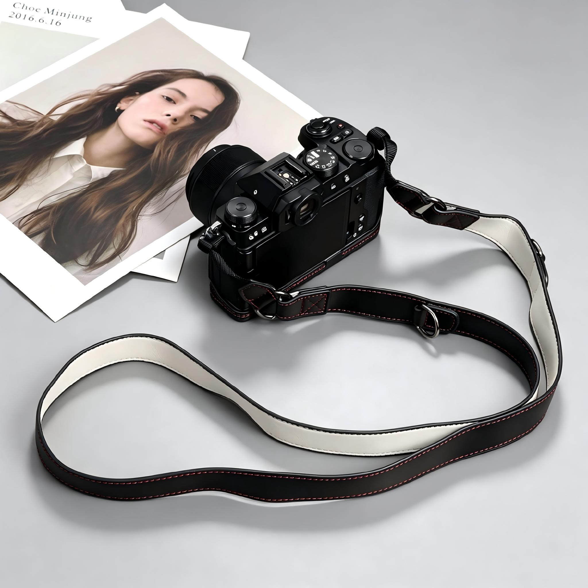 สายคล้องกล้องหนังแว็กซ์แบบวินเ - Camera Strap Leather บทวิจารณ์และราคา