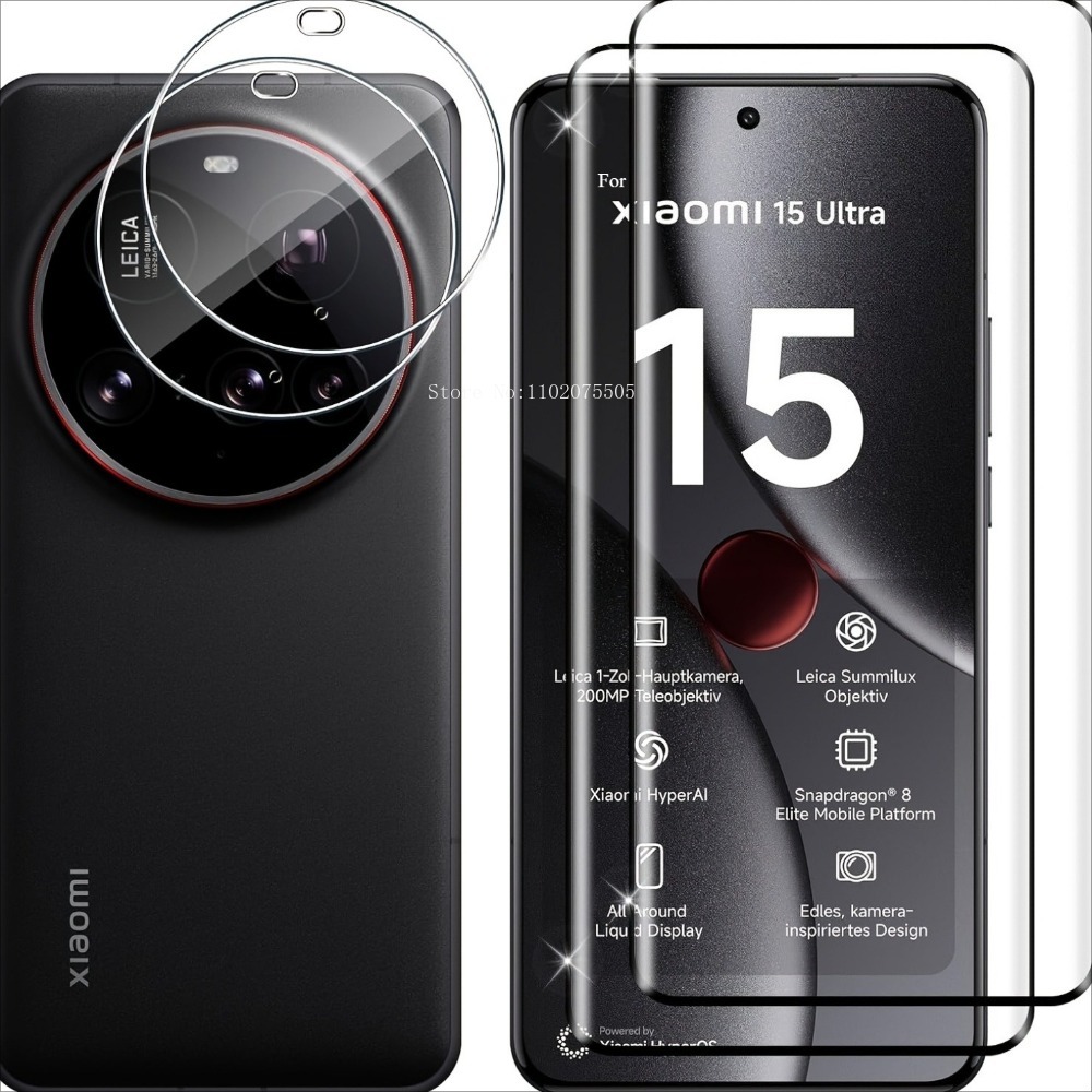 [4-in-1] 2 ชิ้น 3D กระจกนิรภัย - Xiaomi Photography Kit 15 Ultra บทวิจารณ์และราคา