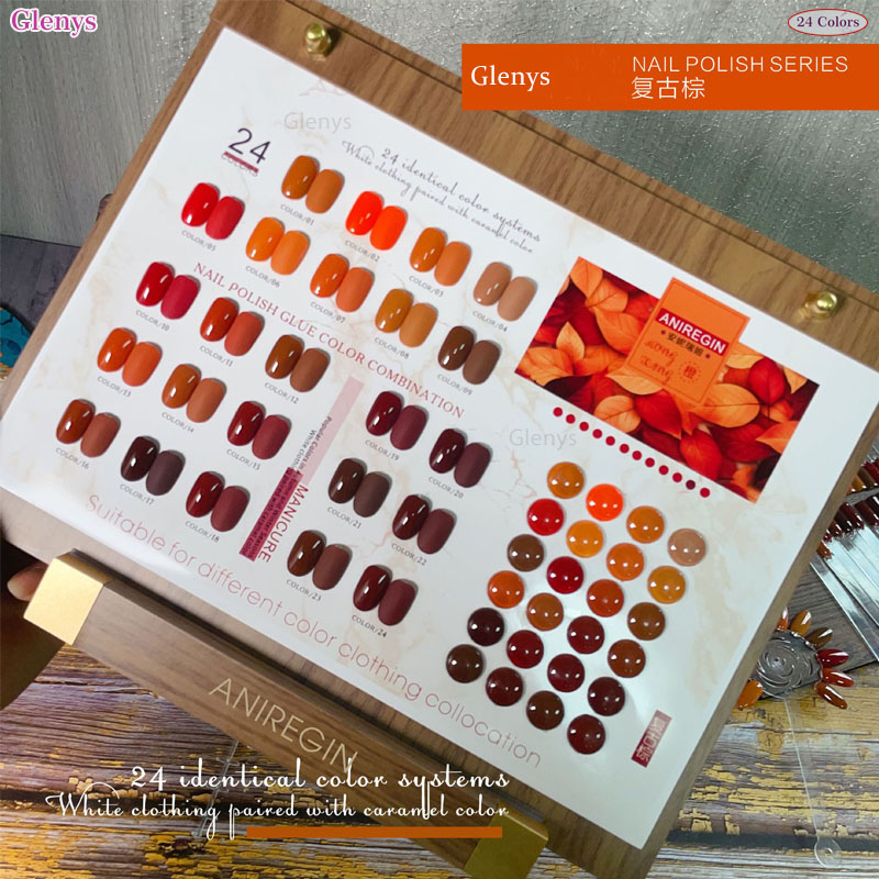 ยาทาเล็บสีน้ำตาลวินเทจ 24 สี ก - Color Checker Card บทวิจารณ์และราคา